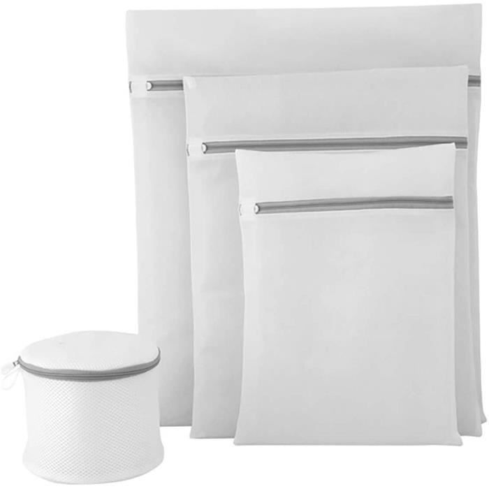 4 Pcs Sacs À Linge Pour Machine À Laver, Avec Grattoir, Filet À Linge
