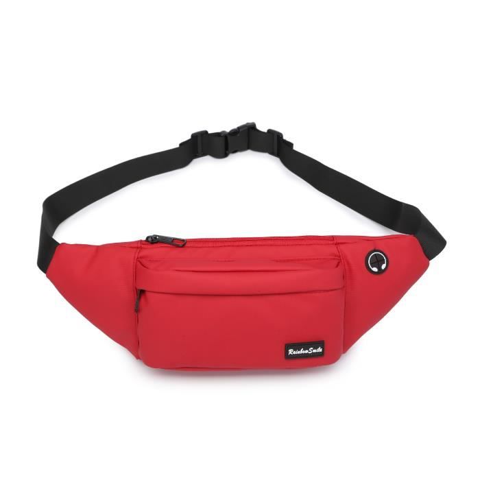 Sac Banane Coca-Cola Officiel - Rouge, 3 Poches, Réglable (tour De Taille 48-122 Cm), Unisexe - 3
