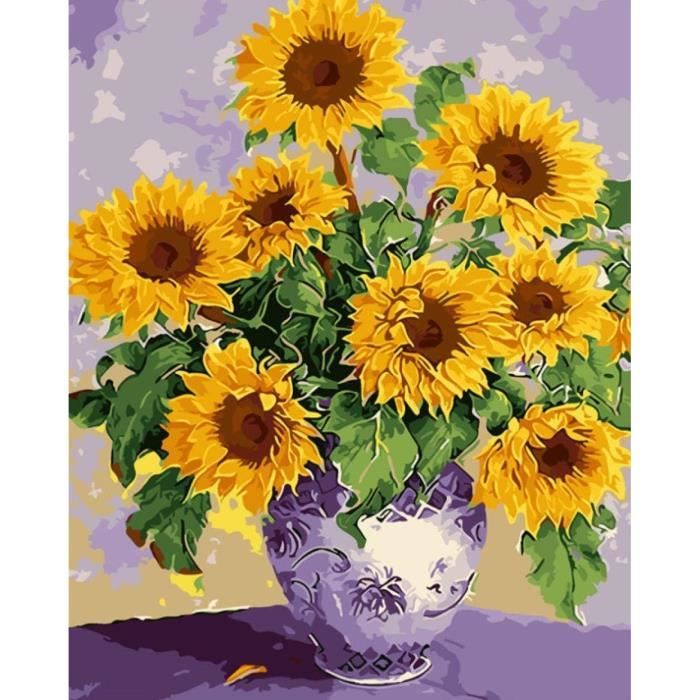 Peinture Par Numéros Chats & Fleurs – Toile 30x40cm Pour Adultes & Enfants | Kit Complet