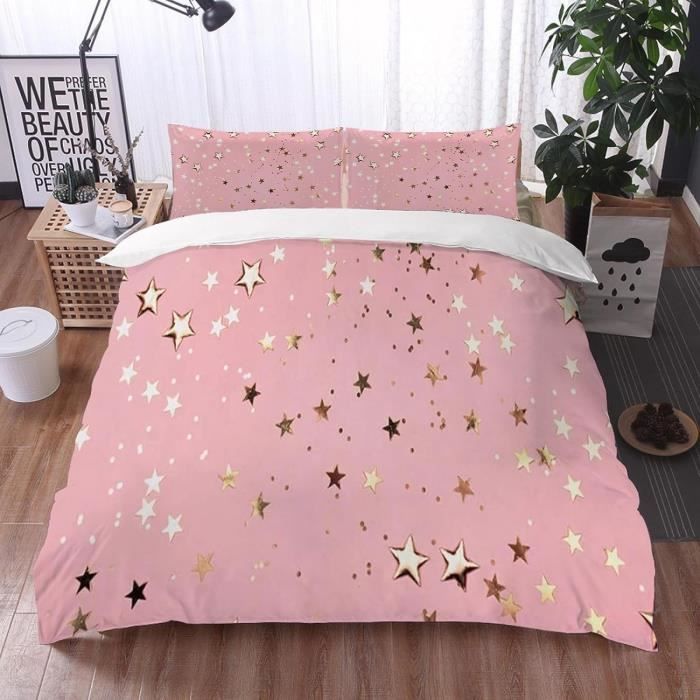 Housse De Couette Patchwork Coton étoiles Virginie – Taille Queen, Fait Main (non Fini)