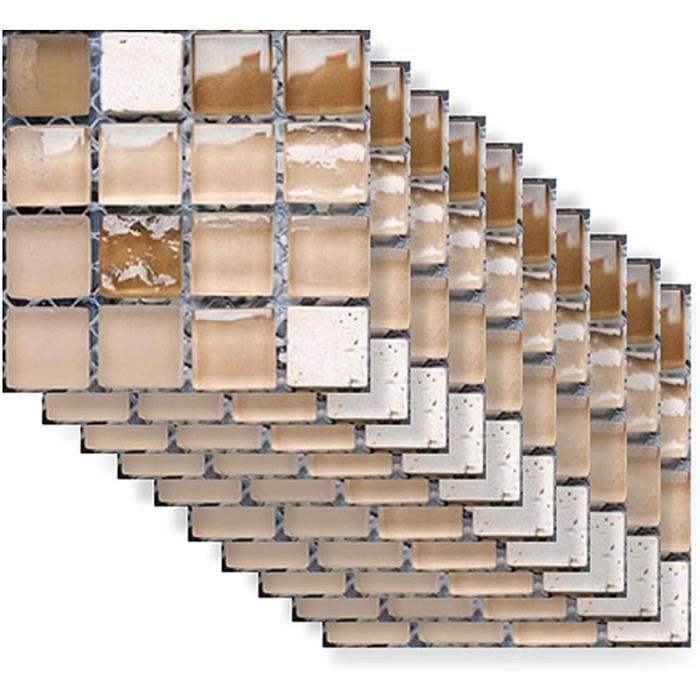Carrelage Mural Mosaïque Cheval Blanc 20x20 Cm Fait Main - Pierre Naturelle - Pour Salle De Bain, Cuisine