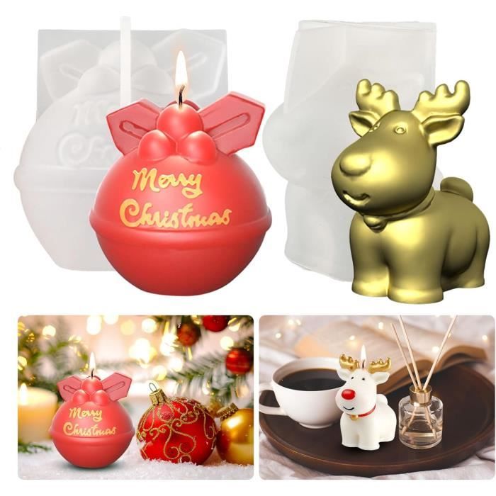 De Noël Silicone Keychain Ornement Moules: 9Pcs De Noël Résine Coulée