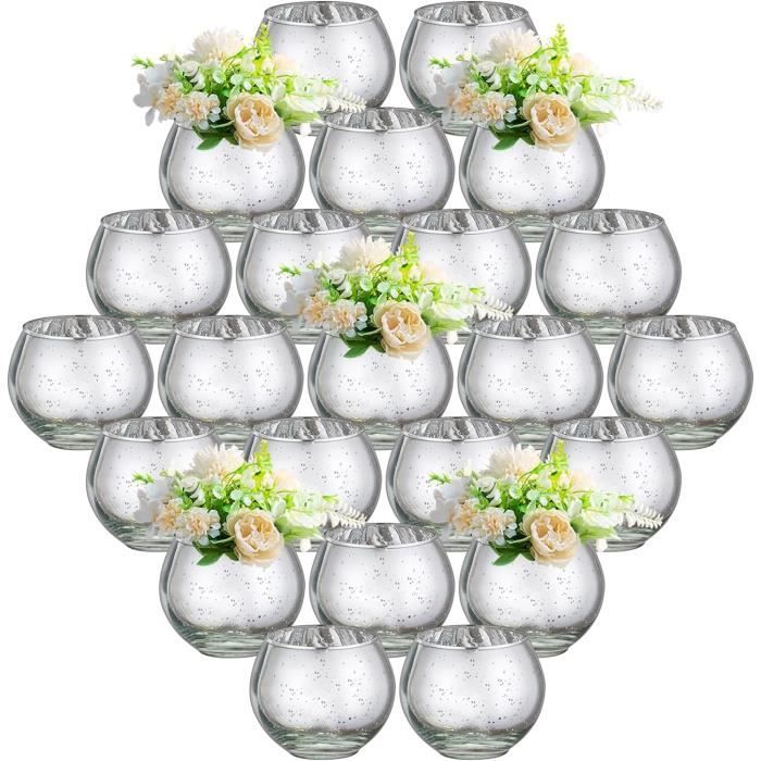 BIGIVACA Lot De 12 Vases à Bourgeons En Verre – Petits Vases à Fleurs Ambrées Pour Centres De Table – Mini Vases Vintage En Vrac Pour Décoration De Mariage, Table De Maison