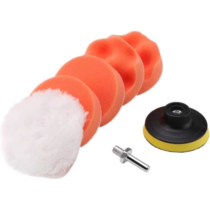 BIZOI Lot De 4 Bonnets De Polissage 230-250mm Pour Polisseuse Voiture - Microfibre Blanche