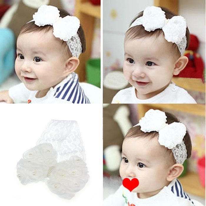 Bebe Fille Enfant Perle Cheveux Avec Arc Cheveux En Dentelle Avec Fleurs Coiffure Blanc Chaud Vente Pas Cher Cdiscount Au Quotidien