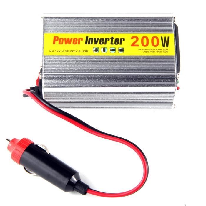 Convertisseur De Puissance (onduleur) Pour Voiture - 4 Ports USB, Universel, Neuf, 12V/220V