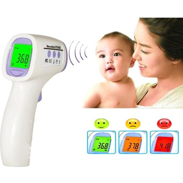 Thermomètre infrarouge front corps sans contact bébé adultes extérieur fièvre Thermomètre infrarouge front corps sans contact bébé adultes extérieur fièvre