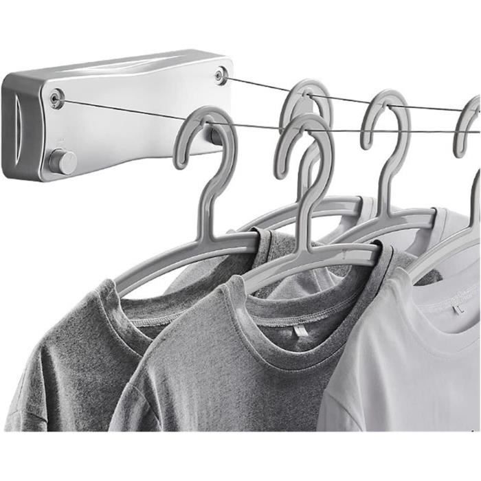 Séchoir à linge pliant 5.2m escamotable à linge rétractable accessoires