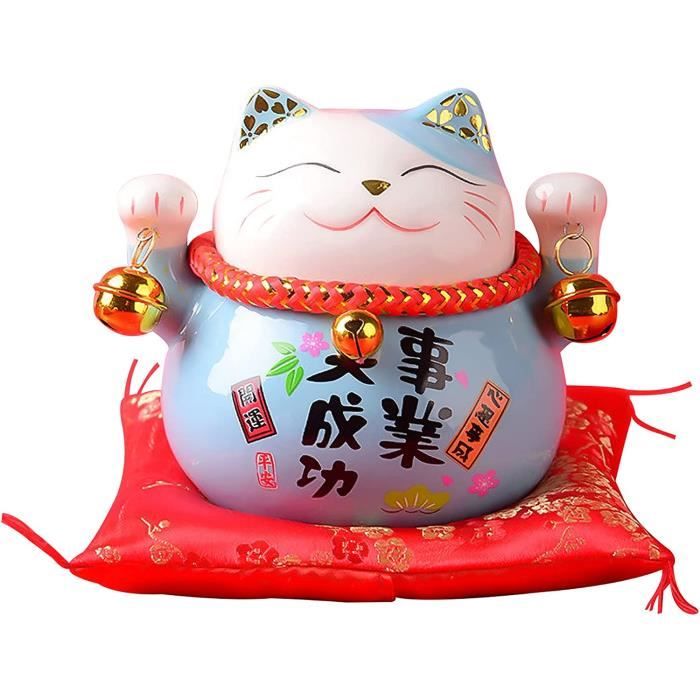 Chat Doré Géant Porte Bonheur Manekineko Tirelire Japonaise, NEKO GORUDEN