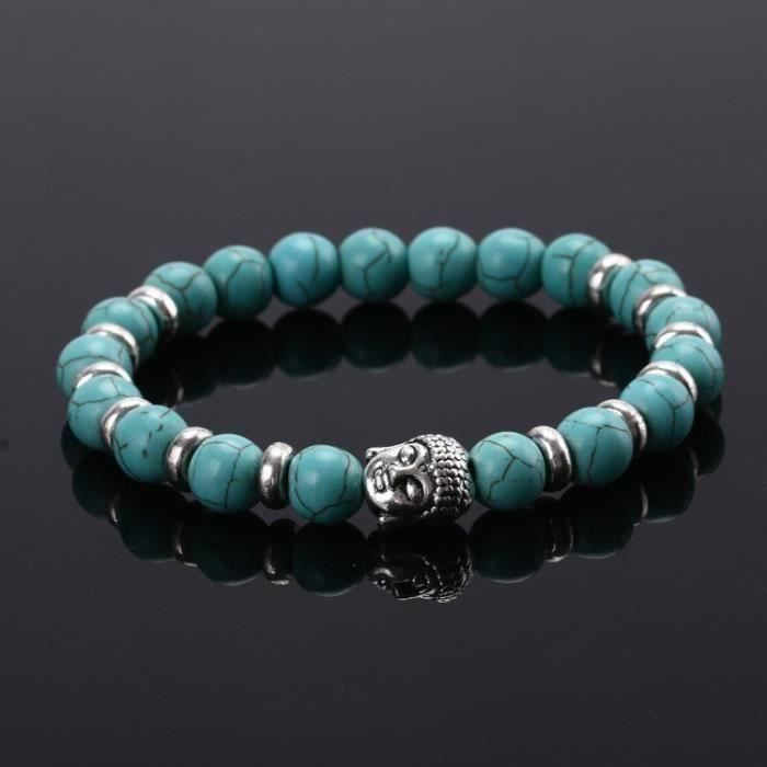BRACELET 18 cm en ARGENT massif et Billes TURQUOISE BRACELET 18 cm en ARGENT massif et Billes TURQUOISE