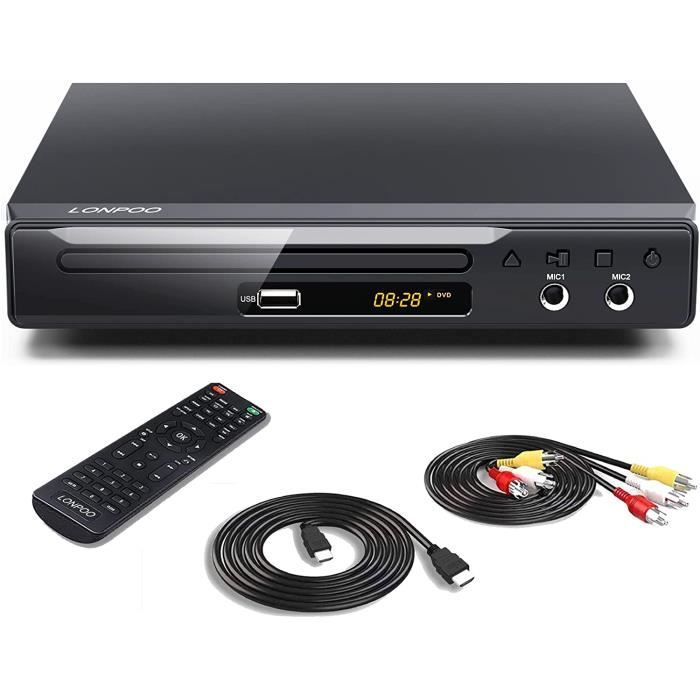 THD301B Black LECTEUR DVD SALON HDMI PERITEL USB au meilleur prix