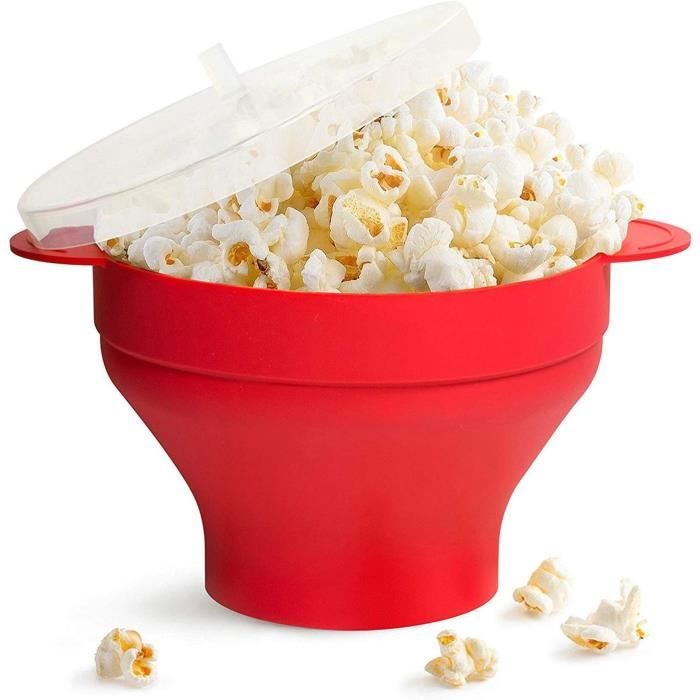 Popcorn en Silicone Microondable, Bol Pliable de Fabricant de Popcorn