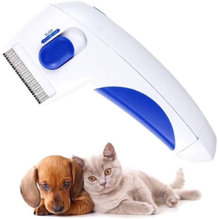 Peigne électrique anti-puces pour animaux domestiques peigne de dépoux brosse électrique confortable pour chiens et chats