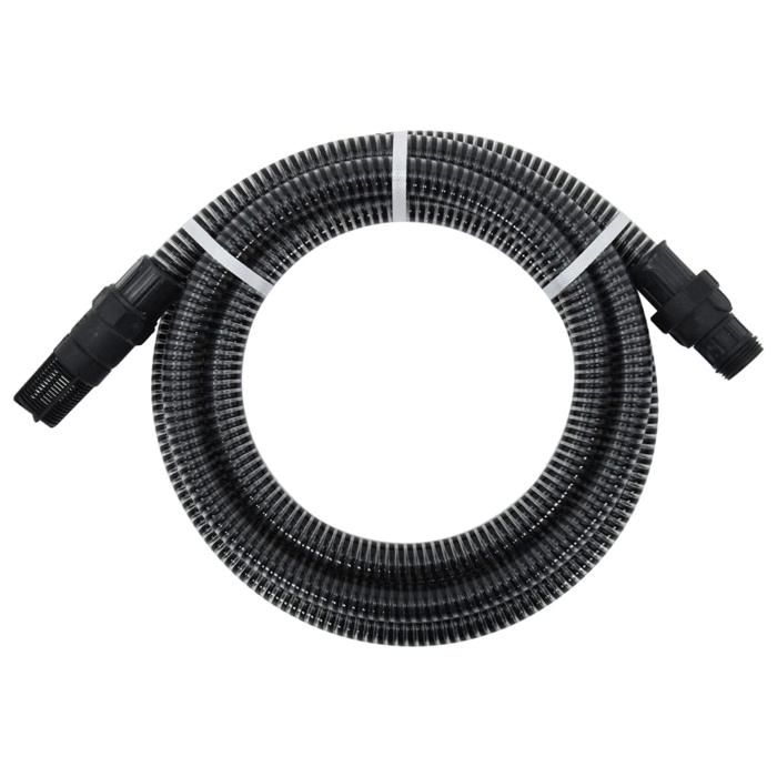 Tuyau daspiration - vidaXL - 7 m - PVC noir - 1 - Utilisation extérieure