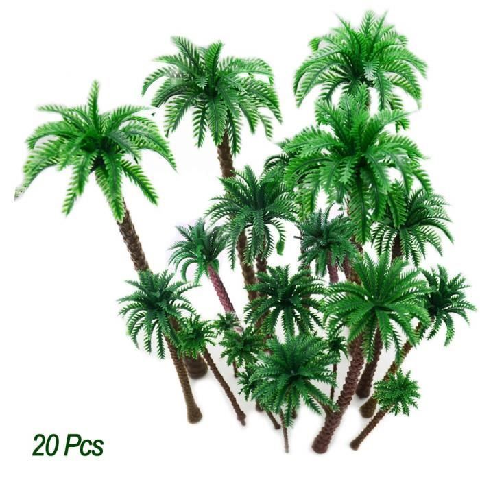 10 Arbres Miniatures Pour Maquette Ou Diorama - 6.5 Cm, Métal, Fleurs Roses, Décoration Paysage