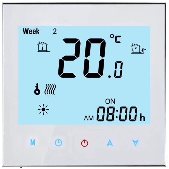 Thermostat Wifi pour le chauffage individuel de chaudières à gaz/eau Compatible avec Alexa Google Home IFTTT contact sec 5A,processus de dessin de surface 