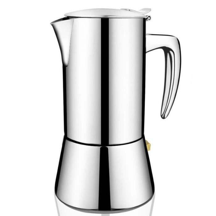 Cafetière Italienne 12 Tasses (600 Ml) - Acier Inoxydable, Compatible Induction/Gaz/Vitrocéramique - Pour Café Corsé