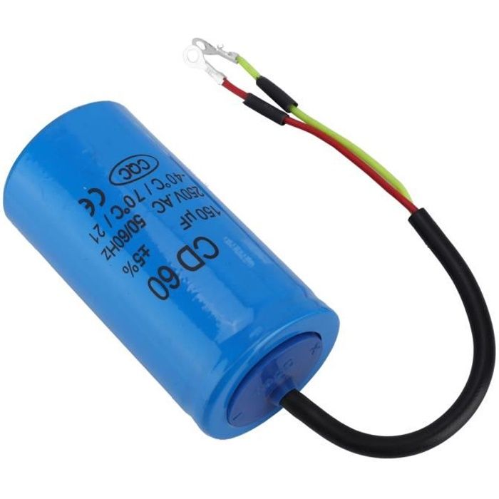 Condensateur SOURCING MAP Cd60 250Uf 250VAC 50/60Hz Condensateur avec 2
