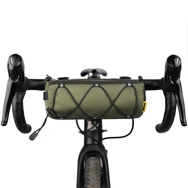 Sacoche De Guidon Vélo 2.4L Imperméable - 24x10 Cm, Verte, Avec Bandoulière - Idéale Pour Rangement Avant, Arrière Ou Tube