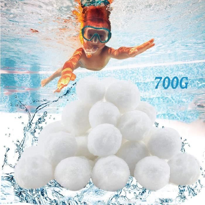 Balles Filtrantes 700g,Boules de Filtre Réutilisables de Piscine,Alternative pour 25 kg de Sable,Boules de Filtre de Piscine pour.