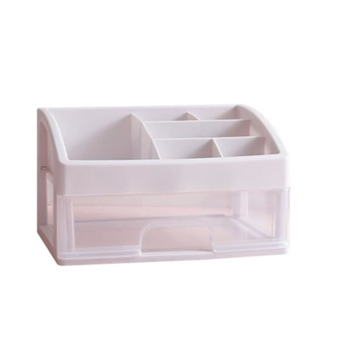 Healeved Organiseur De Bureau 5 Tiroirs Transparents – Rangement Pour Maquillage, Fournitures, Noir, 15,2x21,1x31,4 Cm