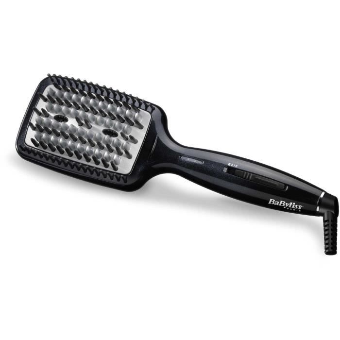 Brosse Chauffante Babyliss HSB101E - Brosse Chauffante Lissante - Céramique - 3 Températures - Pivot