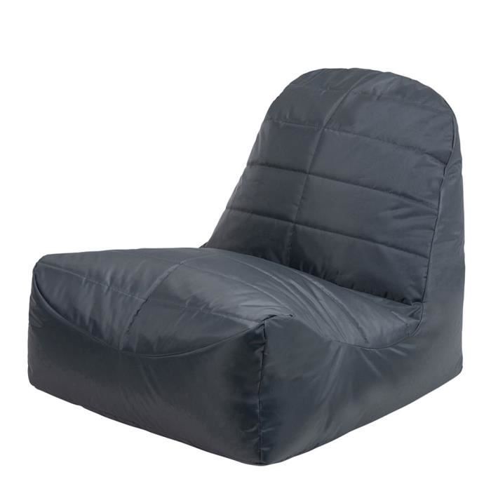 pouf fauteuil vista - veeva - résistant à l'eau - gris anthracite