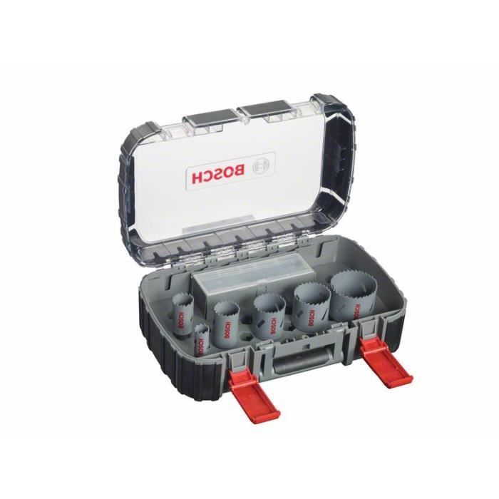 Bosch Scies-trépans bimétal HSS coffret de 11 pièces pour électricien, 22 - 65 mm - 2608580886