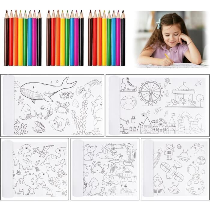 Svalor Lot de 24 paquets de 6 crayons de couleur, 144 mini crayons de couleur multicolores