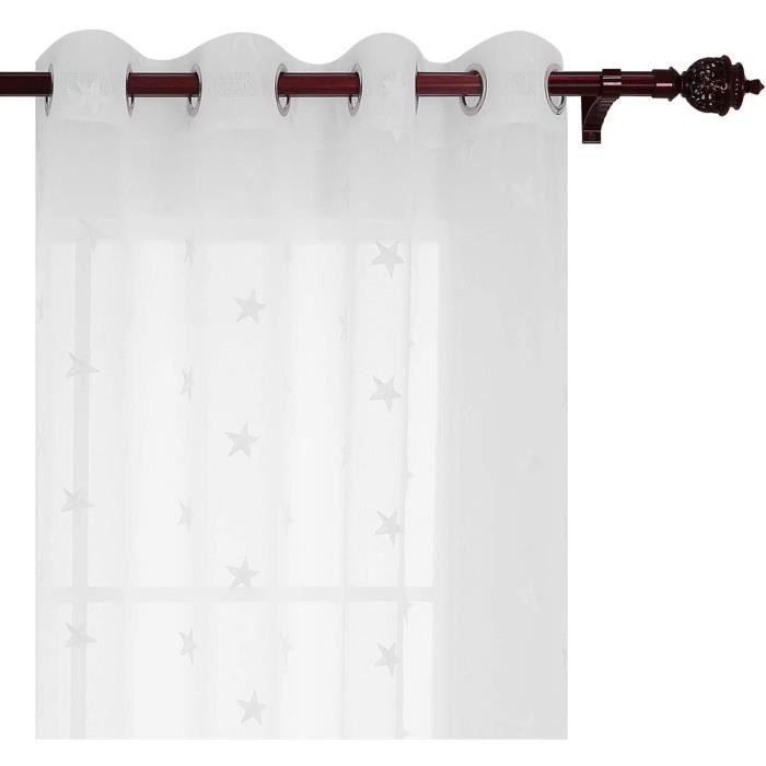 Deconovo Lot De 2 Rideaux Voilage Enfant En Voil Etoile Brode A Oeillets Voilage Chambre Bebe 140x175 Cm Blanc Achat Vente Voilage Cdiscount Deconovo Lot De 2 Rideaux Voilage Enfant En Voil Etoile Brode A Oeillets Voilage Chambre Bebe 140x175 Cm Blanc Achat Vente Voilage Cdiscount