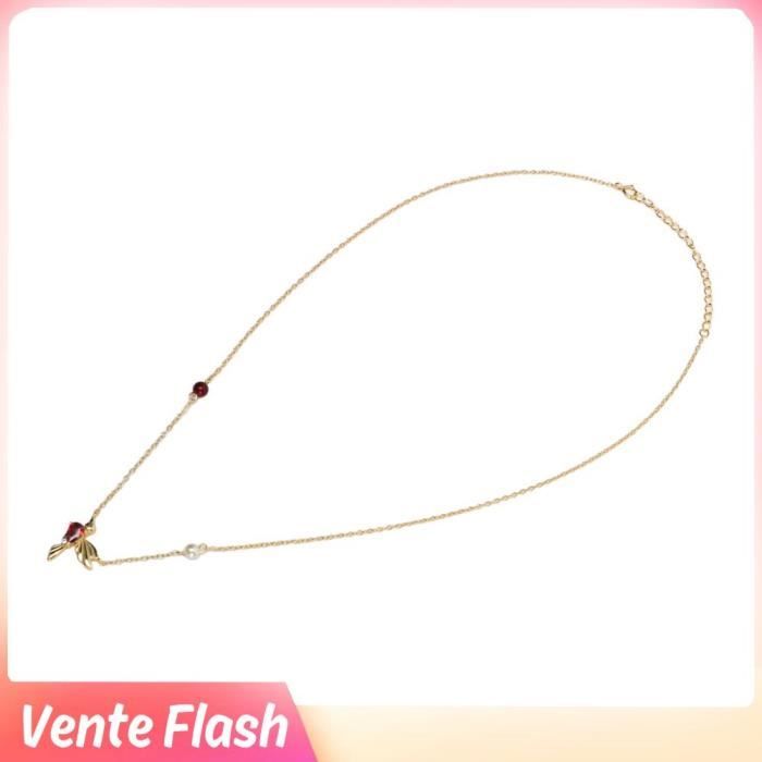 Comparer les prix de Dioche Collier pour femmes Collier en Argent Sterling 925 avec Perles de Calcédoine Grenat, Design Minimaliste montres parure