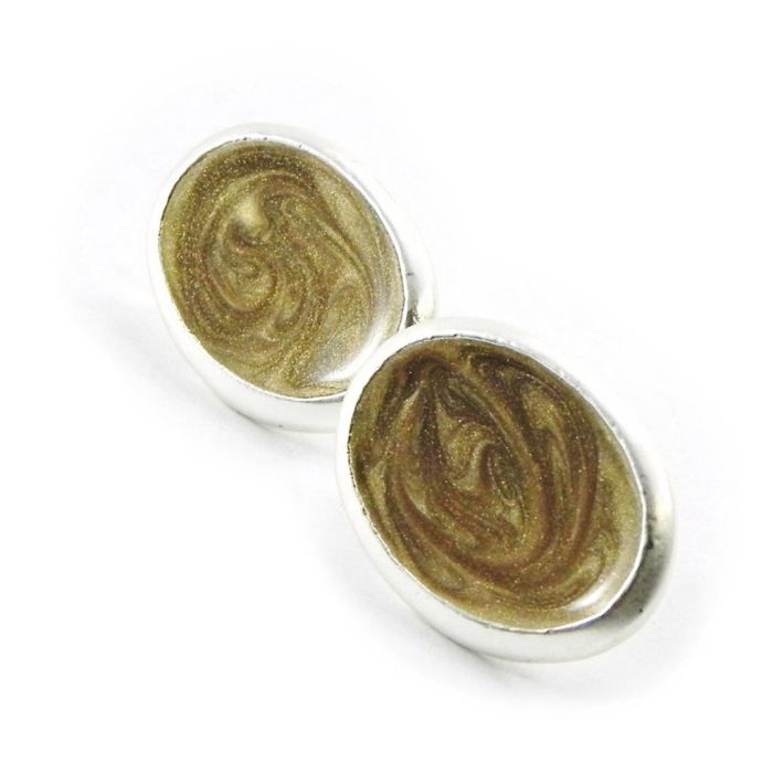 boucle d'oreille ancienne vintage en métal argenté