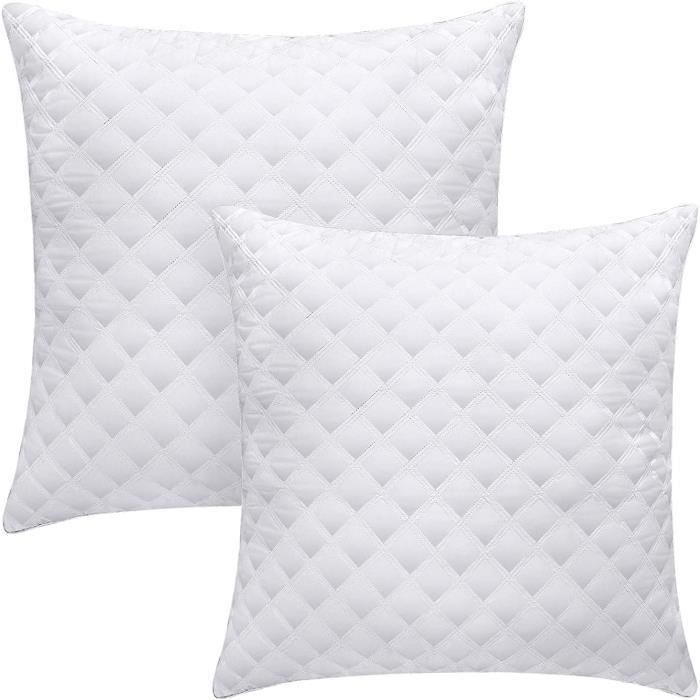 Lot De 2 Oreillers TESQ 65x65 Cm - Confort Moelleux Hôtelier, Hypoallergénique Et Respirant