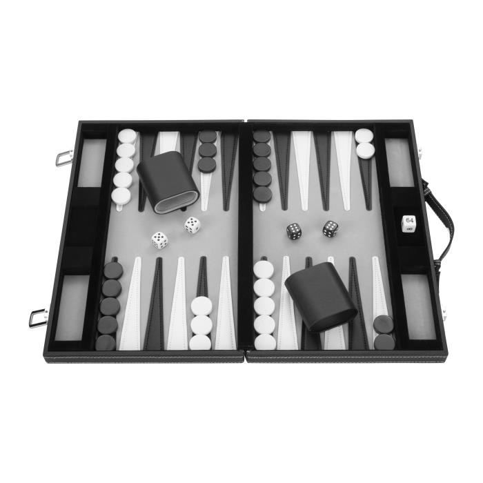 Backgammon valise en cuir très haute qualité Neuf et inutilisé 64x53 cm 