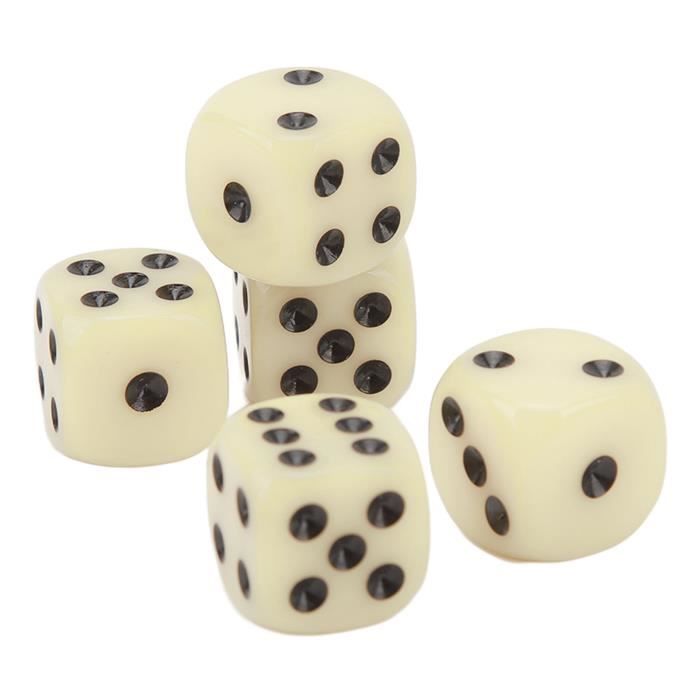 Jeu de dés 30PCS Dice Set 16MM Plastique 6 Faces Coins Ronds pour Jeux Jeu de dés 30PCS Dice Set 16MM Plastique 6 Faces Coins Ronds pour Jeux