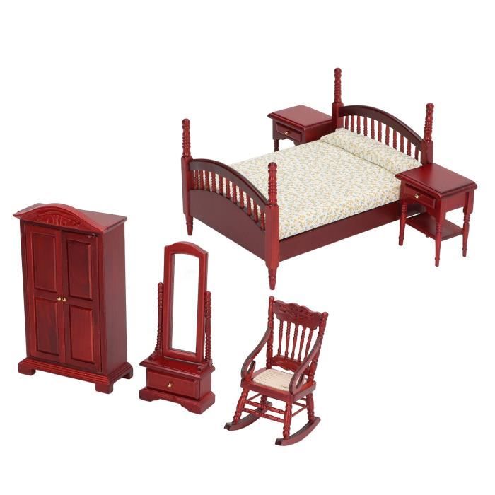 PIN meubles de maison de poupée 1:12 6 pièces ensemble de meubles  miniatures en bois Vintage réaliste exquis bricolage - Cdiscount Jeux -  Jouets