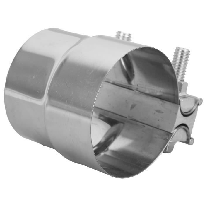 2 Colliers De Serrage Pour échappement 2,5 Pouces - Joint Bout à Bout, Acier Inoxydable T304, Universel