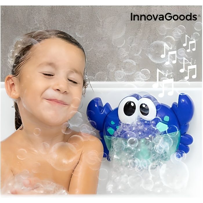 Machine à Bulles Crabe Avec Musique - Jouet De Bain Pour Bébé - 3 Modes Et 3 Jouets Remontables - Cadeau 1-4 Ans