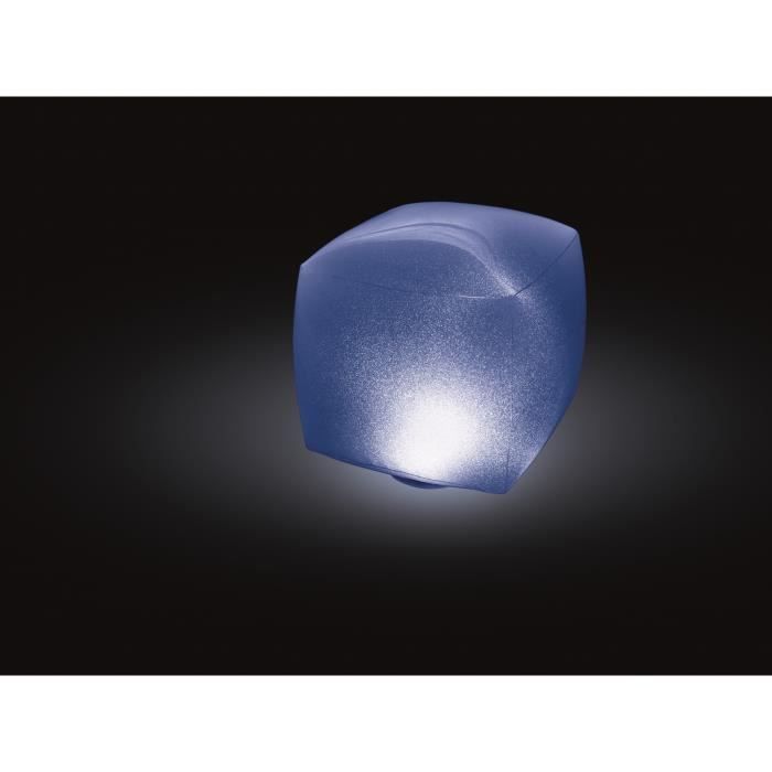 intex lampe flottante led cube gonflable - 16,5x16,5cm - multicolore
