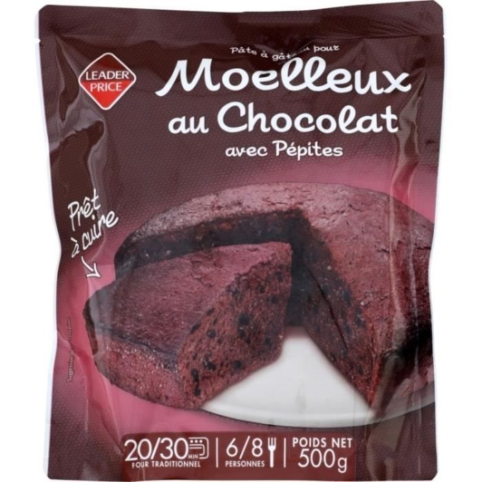 Moelleux Au Chocolat 500g Leader Price Cdiscount Au Quotidien