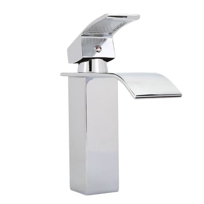 Ouverts Chauds et froids de Double, de Cascade de Salle de Bains, Bouche plate
