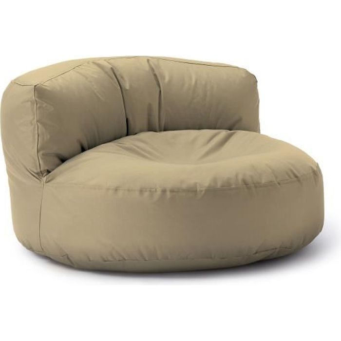 lumaland sofa pouf rond d'extérieur, canapé pouf rond pour l'extérieur, garnissage de 320 l beige