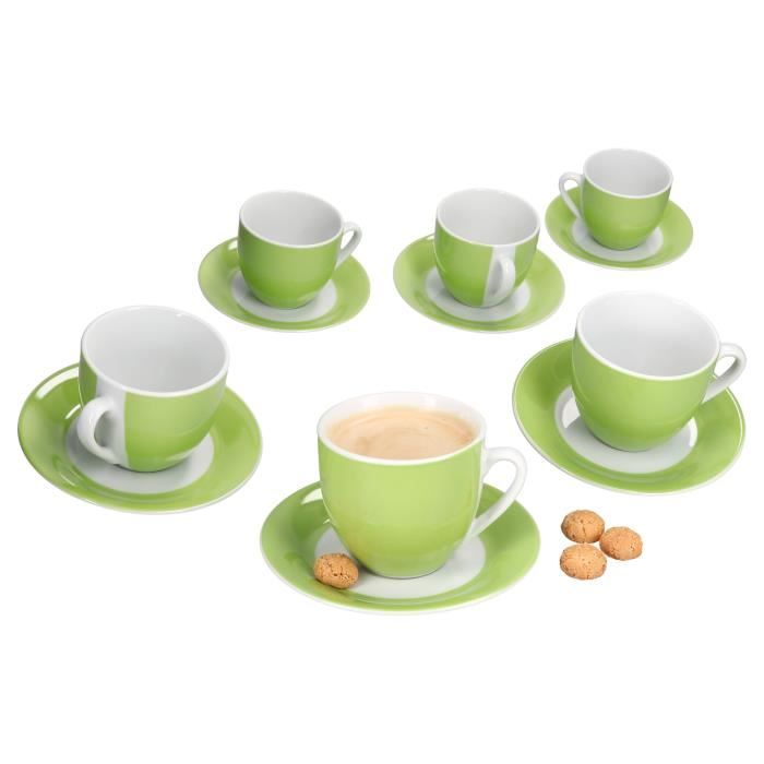 Duo de tasses vertes en verre - Les pépites de Paulette