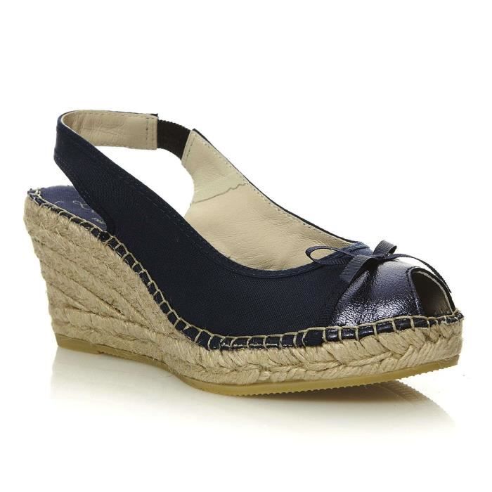 670 MARINE - Espadrilles compensées - bleu marine Bleu ...