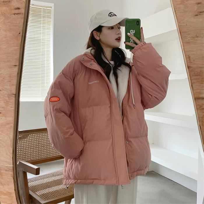 Manteau femme Hiver court Ample petite personne Nouvelle arrivee Garder au chaud Coton smple mode Rose HN Rose Cdiscount Pret a Porter