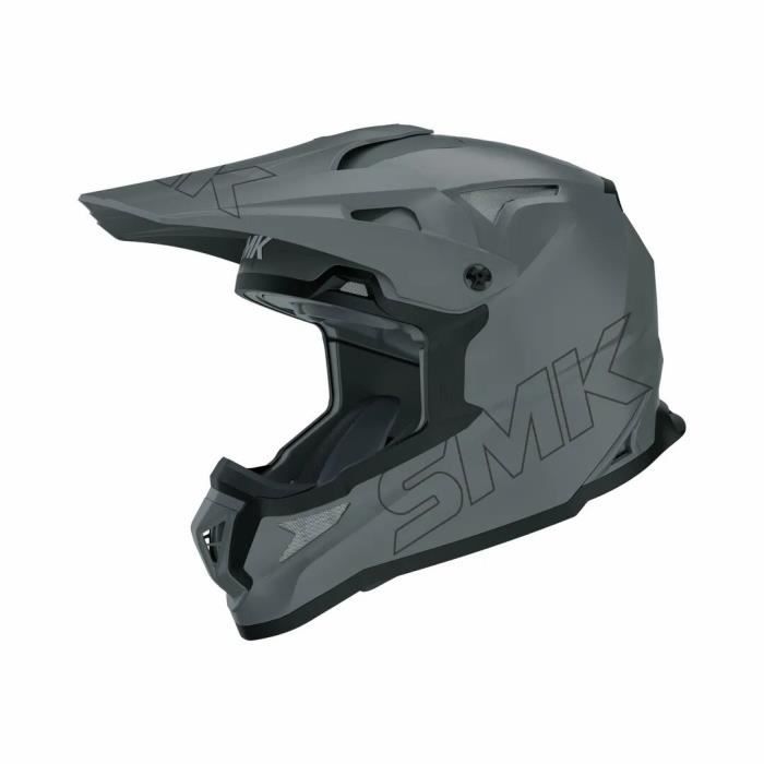 Casque moto cross SMK Solid - noir/gris - XS