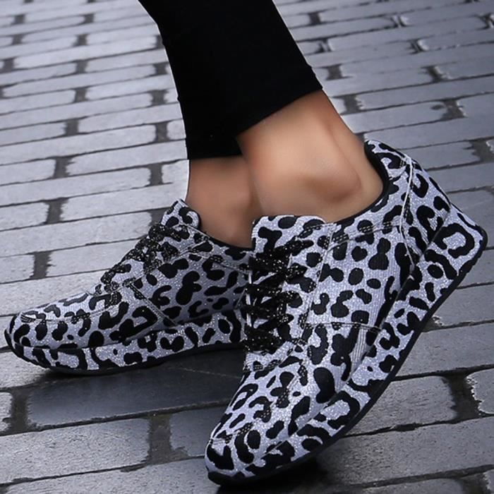 baskets femme leopard