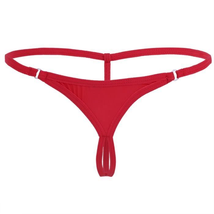 YONGHSFR Mini String Ficelle Sexy Femme Hot Gstring Ouvert Entrejambe Erotique Bikini Thong