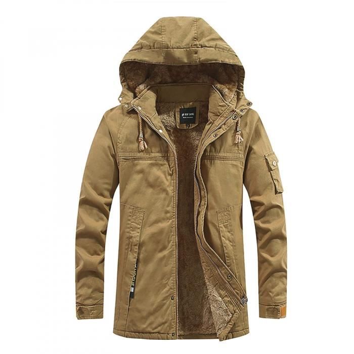 Homme Hiver Mi Longue Chaud à Cordon Respirant Travail Imperméable Veste  Homme ​​Casuals Homme ​Halloween Automne,BLOUSON