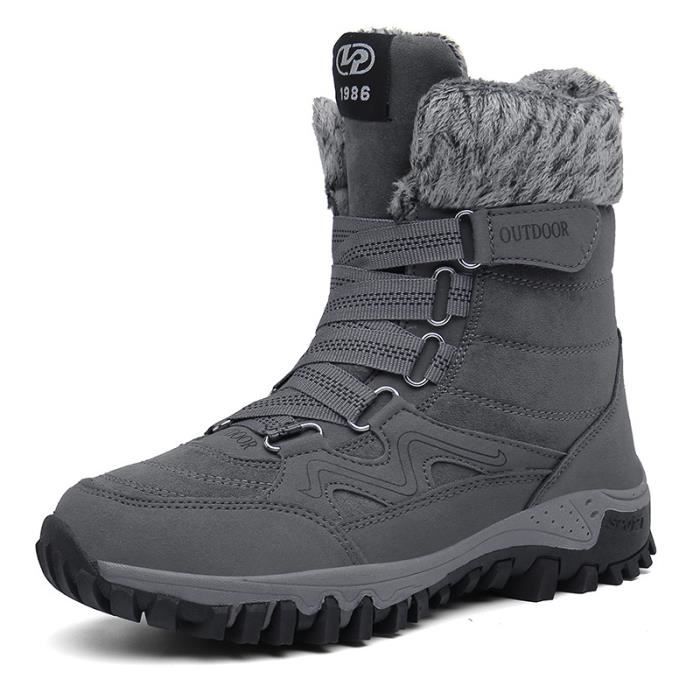 Bottes De Neige Imperméables Homme Femme – Chaussures Randonnée Hiver Antidérapantes, Légères Et Chaudes – Taille 38 2/3